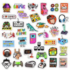 50pcs Vintage Video Game Stickers Laptop Skateboard Car Waterproof Sticker