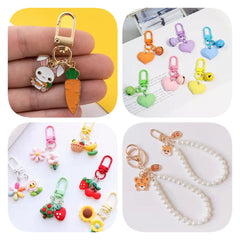 5pcs Multicolor Lobster Clasp Clips Key Chain Ring Buckle Hook