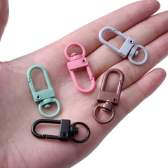 5pcs Multicolor Lobster Clasp Clips Key Chain Ring Buckle Hook