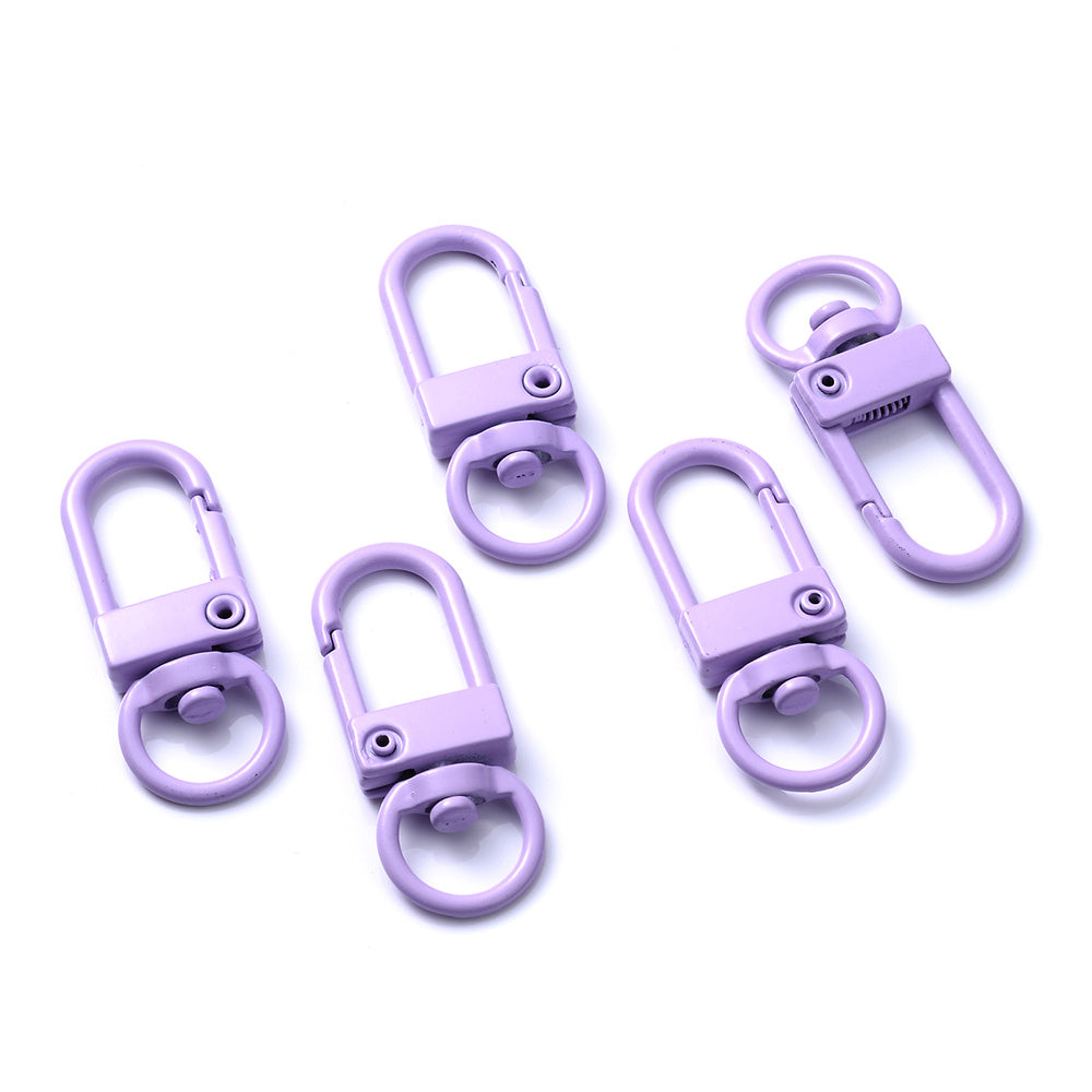 5pcs Multicolor Lobster Clasp Clips Key Chain Ring Buckle Hook