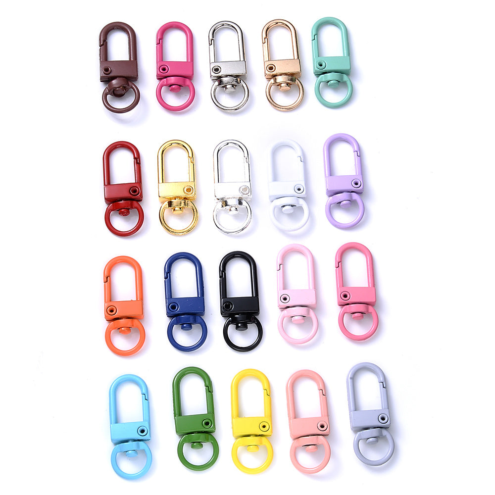 5pcs Multicolor Lobster Clasp Clips Key Chain Ring Buckle Hook