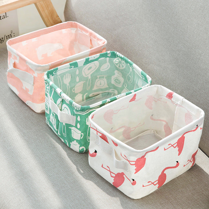 Foldable Storage Basket With Handles Collapsible Canvas Containers