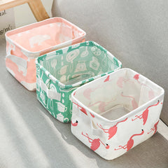 Foldable Storage Basket With Handles Collapsible Canvas Containers