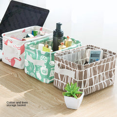Foldable Storage Basket With Handles Collapsible Canvas Containers