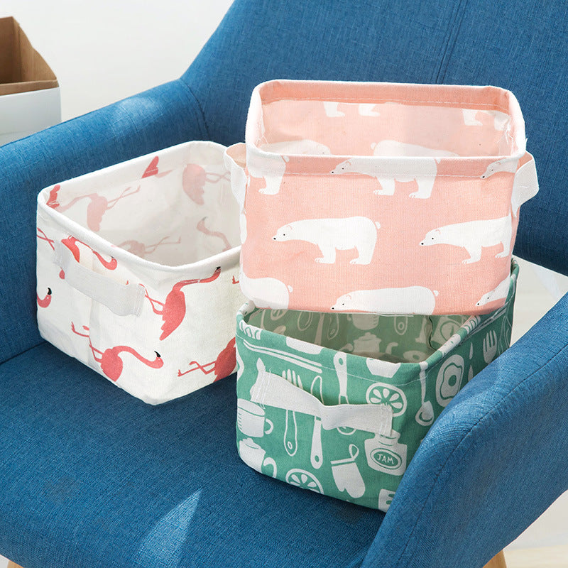 Foldable Storage Basket With Handles Collapsible Canvas Containers