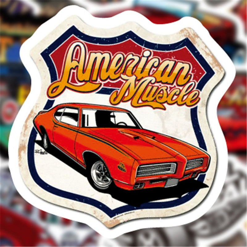 50pcs Unique Car Stickers Waterproof Durable for Luggage Notebooks