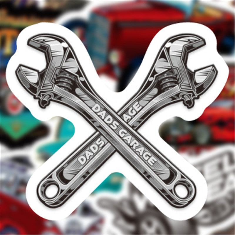 50pcs Unique Car Stickers Waterproof Durable for Luggage Notebooks