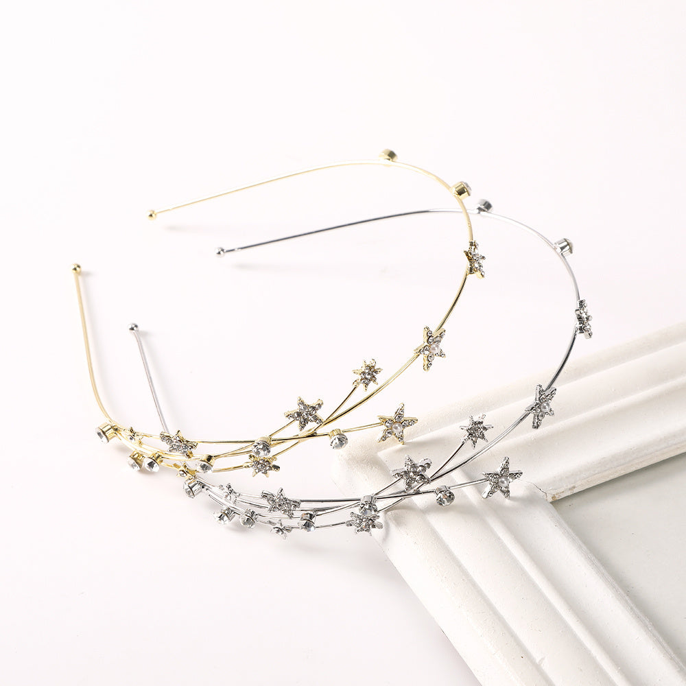 Rhinestone Star Headband Hair Accessories Party Head Band