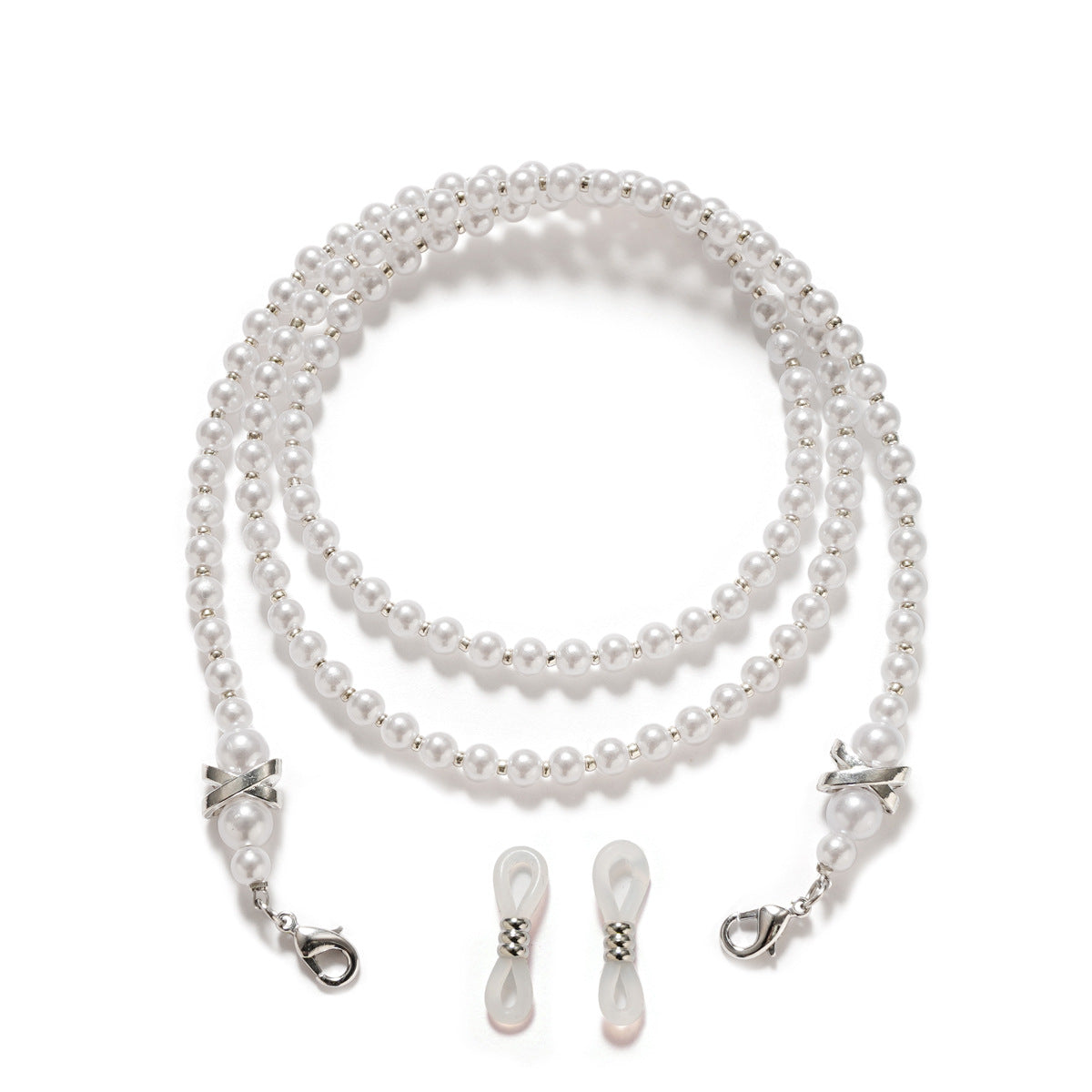 Faux Pearl Beaded Eyeglass Chain Sunglasses Holder