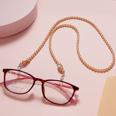 Faux Pearl Beaded Eyeglass Chain Sunglasses Holder