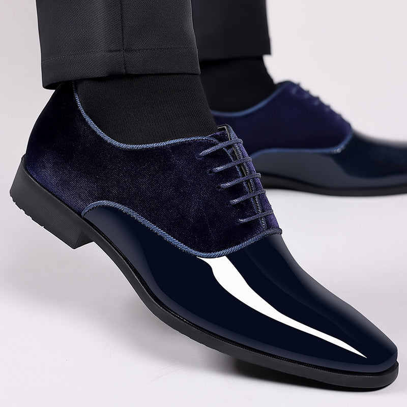 Men's Lace-Up Vintage Dress Shoes Point Toe for Wedding & Business