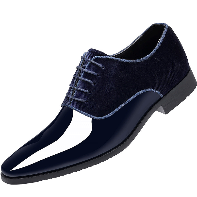 Men's Lace-Up Vintage Dress Shoes Point Toe for Wedding & Business