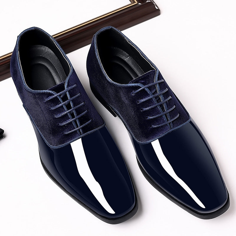 Men's Lace-Up Vintage Dress Shoes Point Toe for Wedding & Business