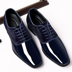Men's Lace-Up Vintage Dress Shoes Point Toe for Wedding & Business