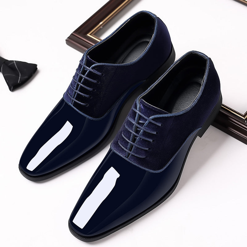 Men's Lace-Up Vintage Dress Shoes Point Toe for Wedding & Business