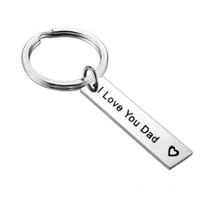 Parent Love Key Chain Stainless Steel Keyring