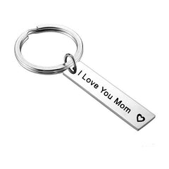 Parent Love Key Chain Stainless Steel Keyring