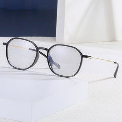 Square Anti Light Glasses For Women Men Students Retro Metal PC Spectacles Frame