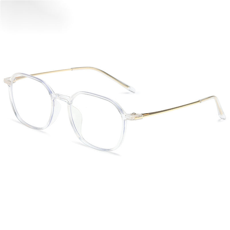 Square Anti Light Glasses For Women Men Students Retro Metal PC Spectacles Frame
