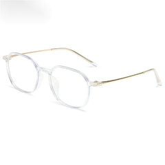 Square Anti Light Glasses For Women Men Students Retro Metal PC Spectacles Frame