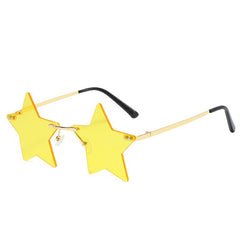 Rimless Pentagram Sunglasses Y2K Women's Eyewear Shades