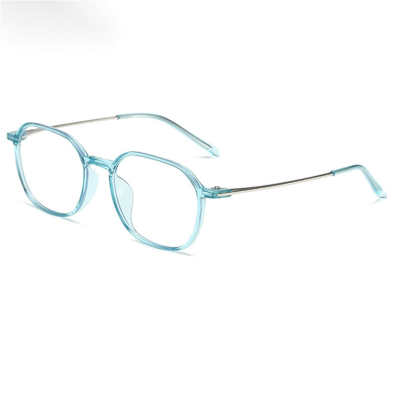 Square Anti Light Glasses For Women Men Students Retro Metal PC Spectacles Frame