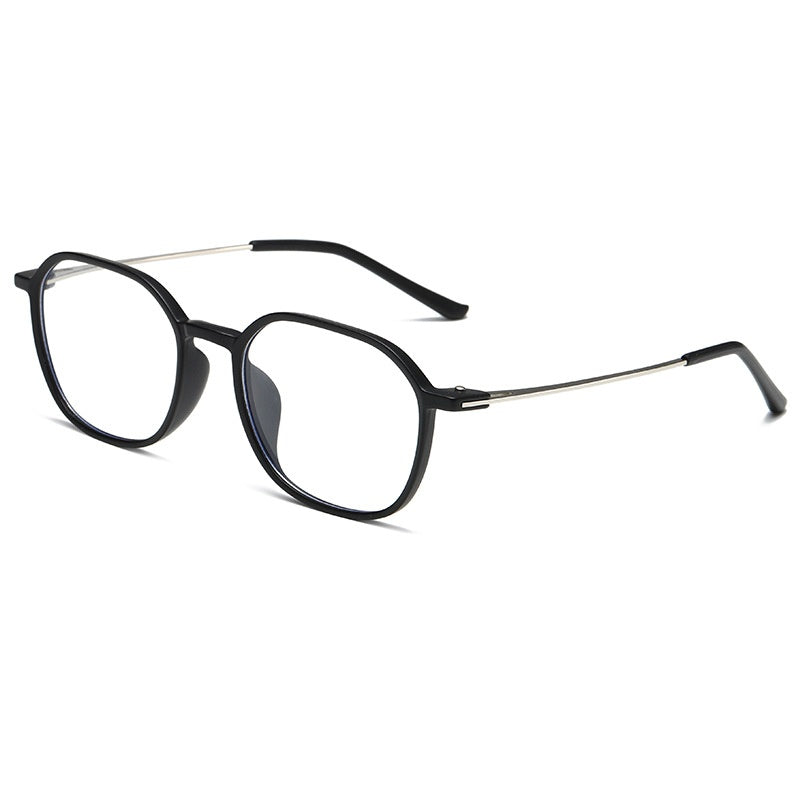 Square Anti Light Glasses For Women Men Students Retro Metal PC Spectacles Frame