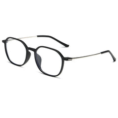 Square Anti Light Glasses For Women Men Students Retro Metal PC Spectacles Frame