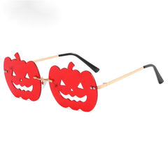 Pumpkin Hollow Rimless Sunglasses Hip Hop Women Sunshade Eyeglasses