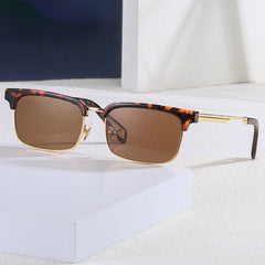 Square Metal Sunglasses UV400 Anti Glare for Driving Beach Travel
