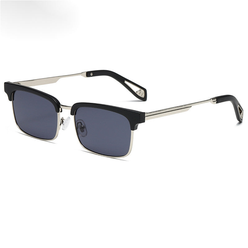 Square Metal Sunglasses UV400 Anti Glare for Driving Beach Travel