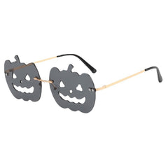 Pumpkin Hollow Rimless Sunglasses Hip Hop Women Sunshade Eyeglasses