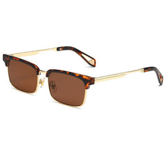 Square Metal Sunglasses UV400 Anti Glare for Driving Beach Travel