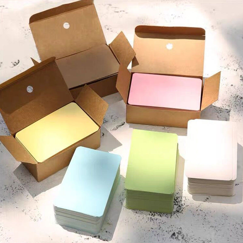 100pcs Blank Card Greeting Card Postcard Graffiti Bookmark