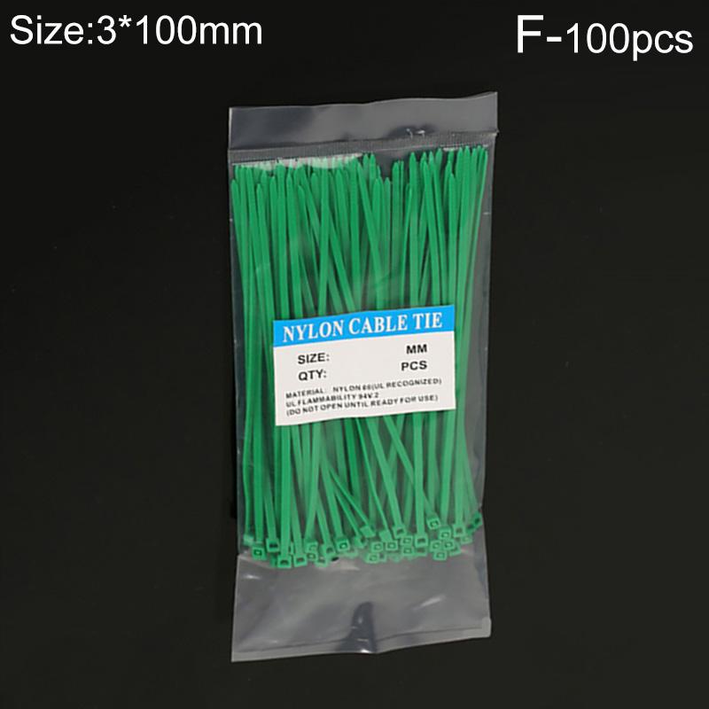 100pcs Nylon Self Locking Cable Zip Ties Fasten Cable