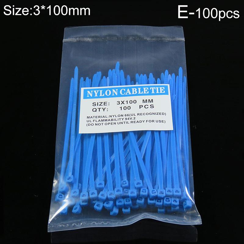 100pcs Nylon Self Locking Cable Zip Ties Fasten Cable