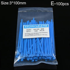 100pcs Nylon Self Locking Cable Zip Ties Fasten Cable