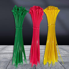100pcs Nylon Self Locking Cable Zip Ties Fasten Cable