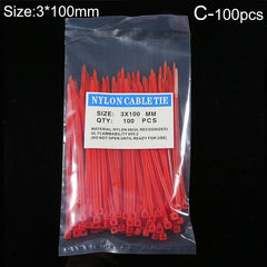 100pcs Nylon Self Locking Cable Zip Ties Fasten Cable