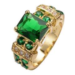 Vintage Men's Zircon Rhinestone Inlaid Ring Jewelry Gift