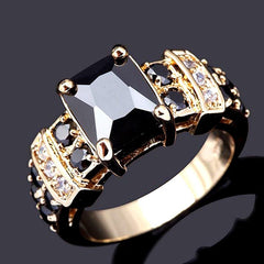 Vintage Men's Zircon Rhinestone Inlaid Ring Jewelry Gift