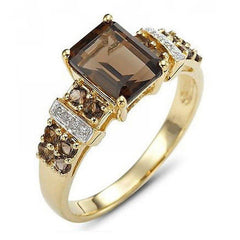 Vintage Men's Zircon Rhinestone Inlaid Ring Jewelry Gift