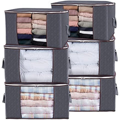 90L Large Storage Bags 3 Pack Closet Organizers Foldable Storage Bins