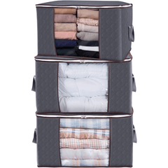 90L Large Storage Bags 3 Pack Closet Organizers Foldable Storage Bins