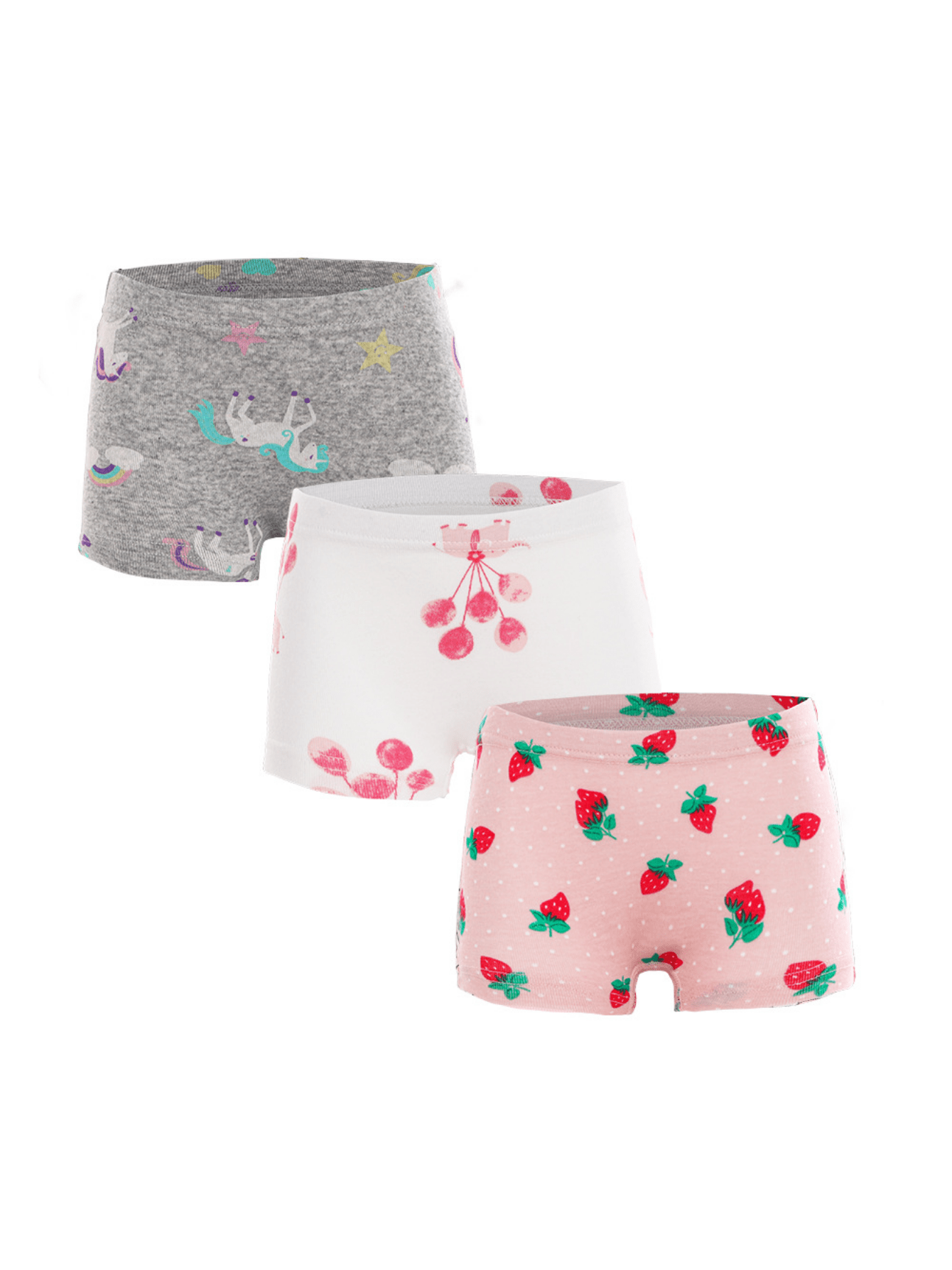 Girls Unicorn Rainbow Graphics Cotton Panties