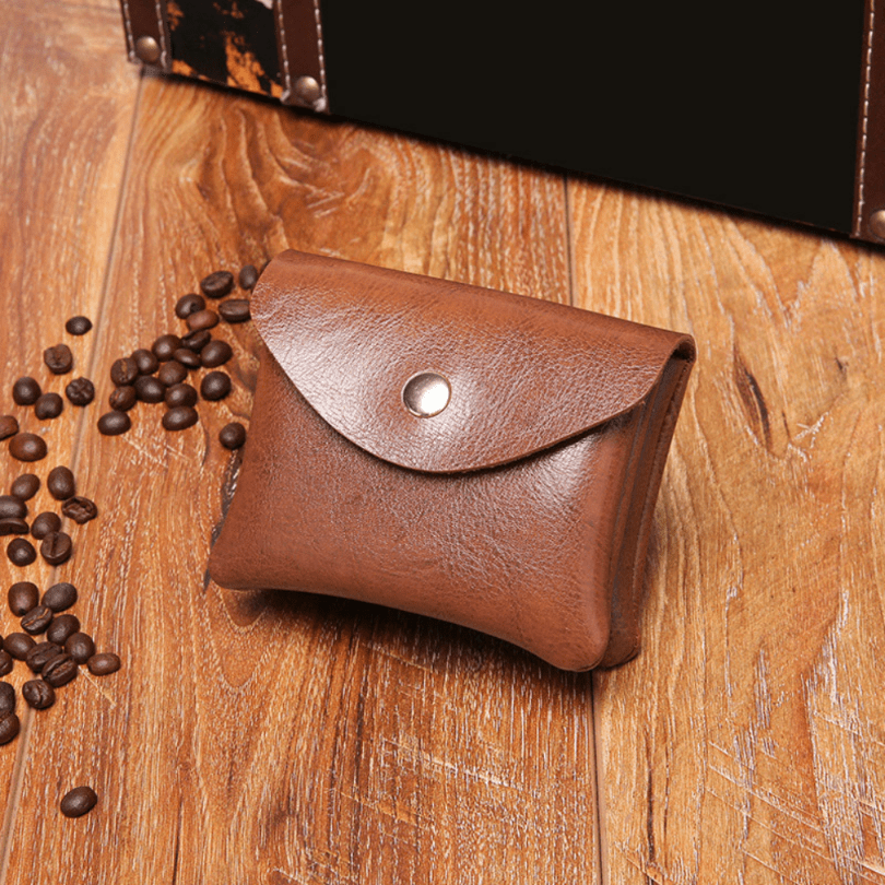 Men's Mini PU Leather Wallet Double Layer ID Credit Card Holders