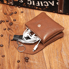 Men's Mini PU Leather Wallet Double Layer ID Credit Card Holders