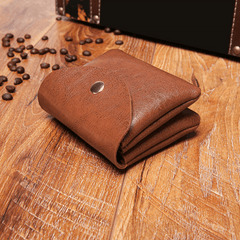 Men's Mini PU Leather Wallet Double Layer ID Credit Card Holders