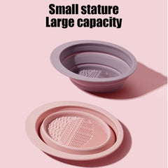 Silicone Makeup Brush Cleaning Bowl and Mat for Eyeshadow and Cosmetics