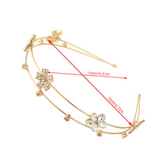 Women's Rhinestone Faux Pearl Headband Wedding Hairband
